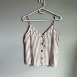 Abercrombie & Fitch Tan Button Up Tank